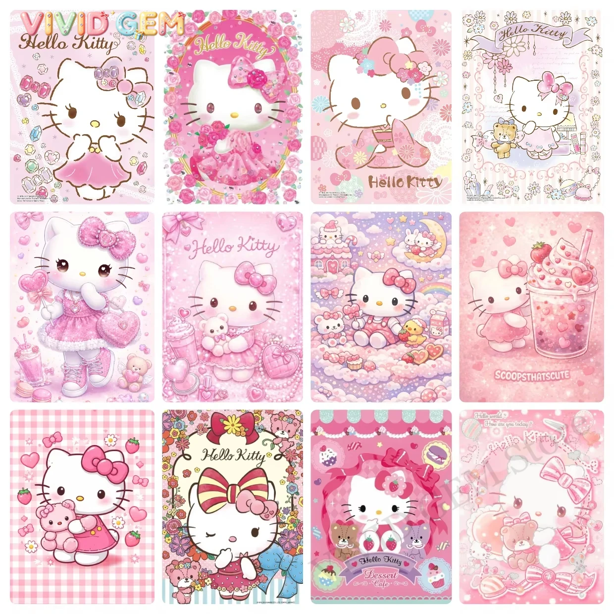 5D Diamond Painting Kit Full Drill - VIVID GEM Sanrio 5D DIY Алмазная