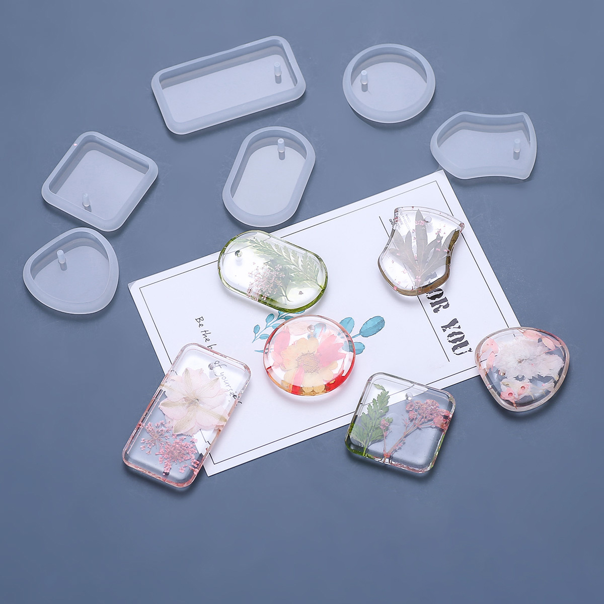 Silicone Epoxy Resin Molds Set - 1/6/10 шт., брелок для ключей «сделай