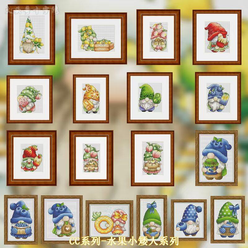 Cross Stitch Stamped Kits Beginners - 【Серия CC - Серия «Фруктовые Гномы»】Набор