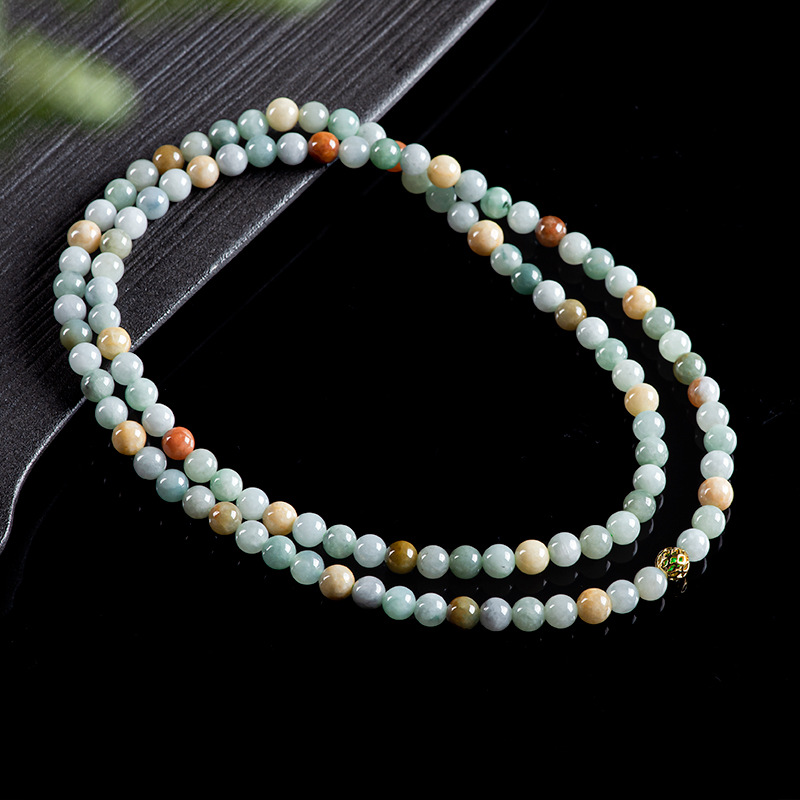 Beading - Браслет-ожерелье из бирманского жадеита: натуральные бусины,
