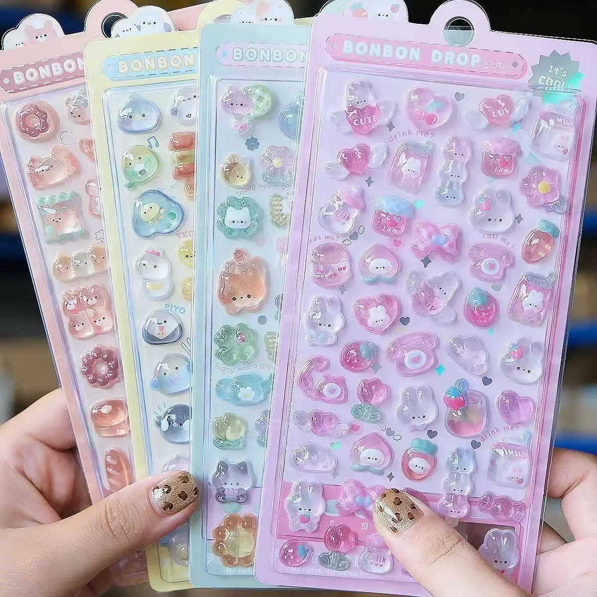 Scrapbooking - Наклейки из 3D-желеобразной смолы Kawaii 2027: