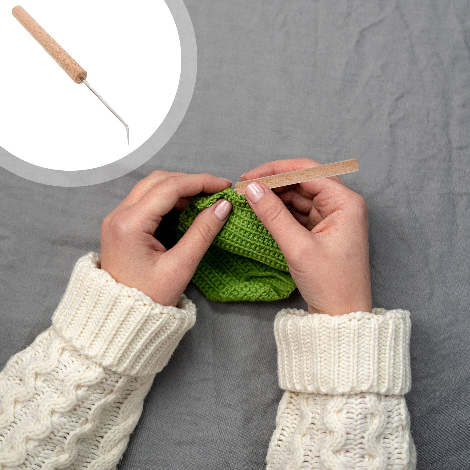 Wooden Crochet Hooks Ergonomic Handle - 1 шт. Набор высококачественных деревянных крючков