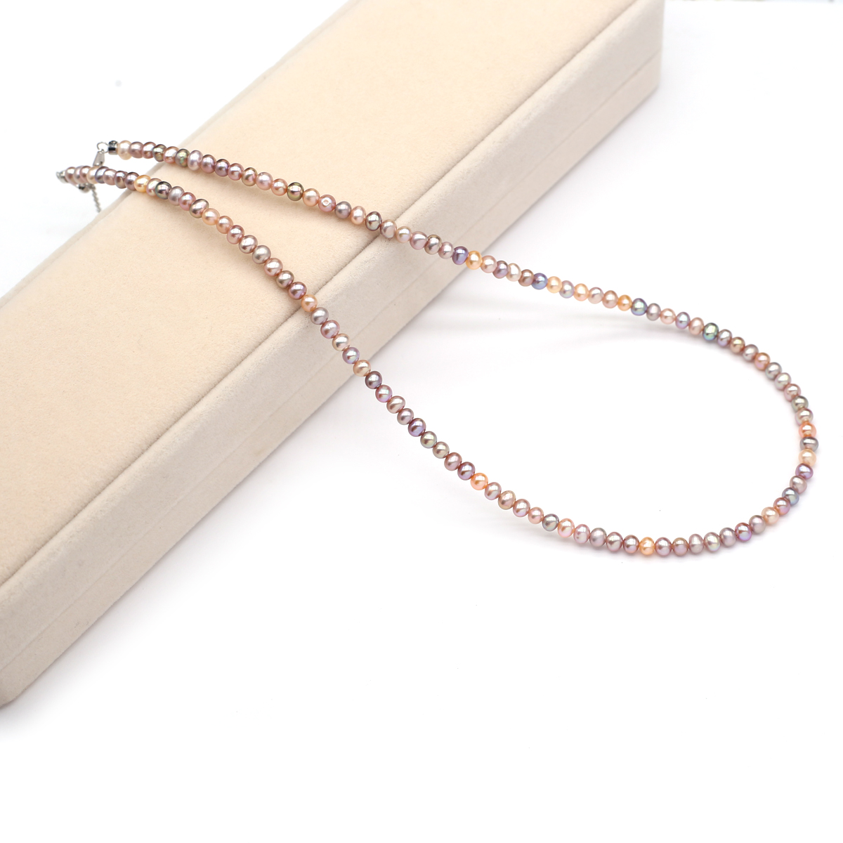 Beading - Ожерелье из натурального пресноводного жемчуга 3-4