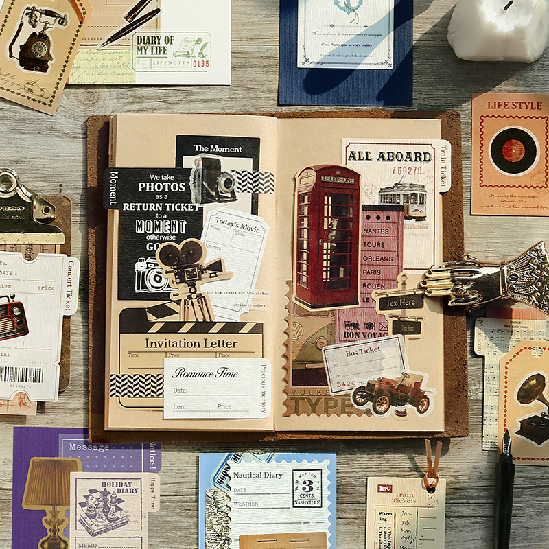 Vintage Junk Journal Scrapbooking Paper - 30 листов винтажной бумаги для архивных