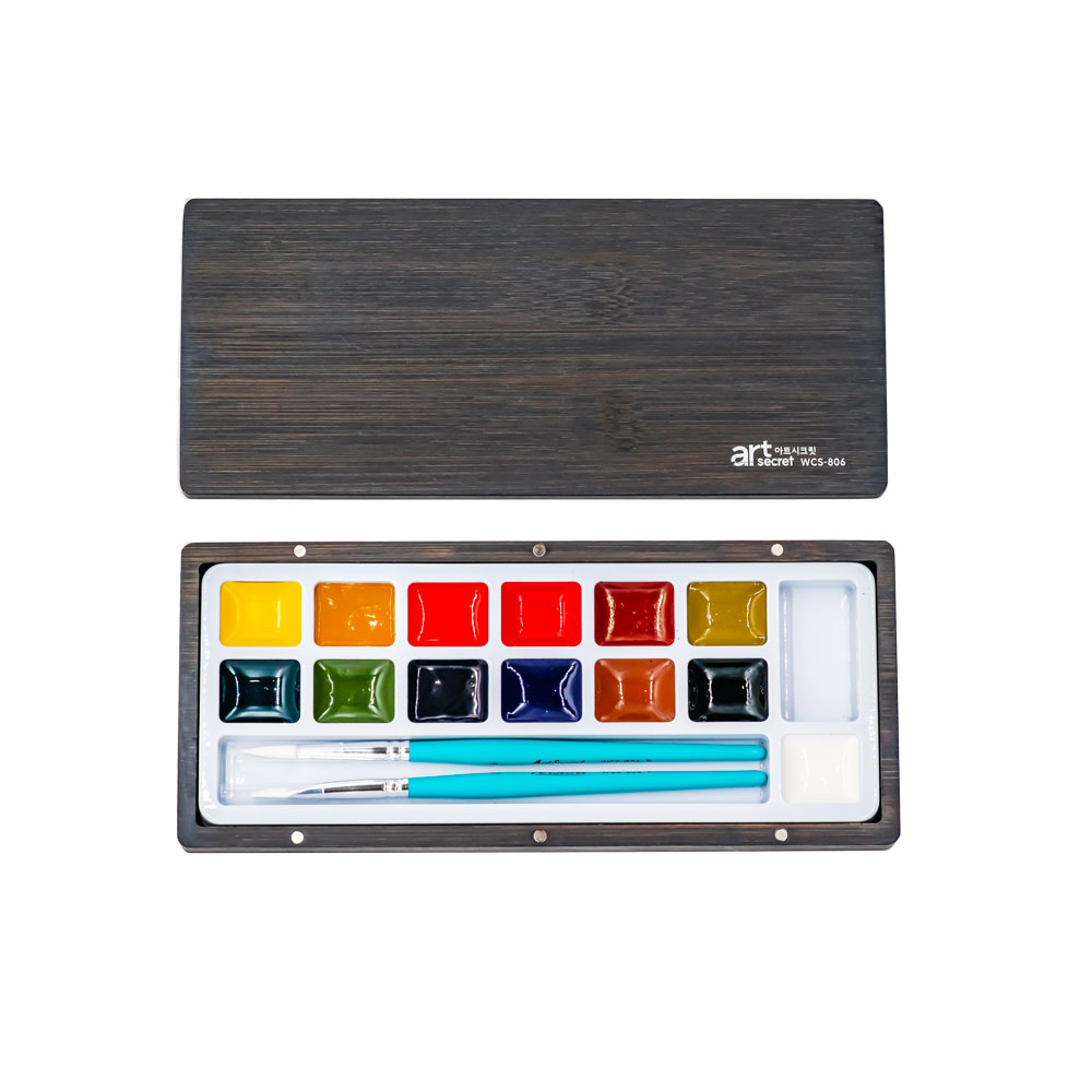 ArtSecret 13, набор однотонных – обзор и цена Watercolor Paint Set Solid Pigment