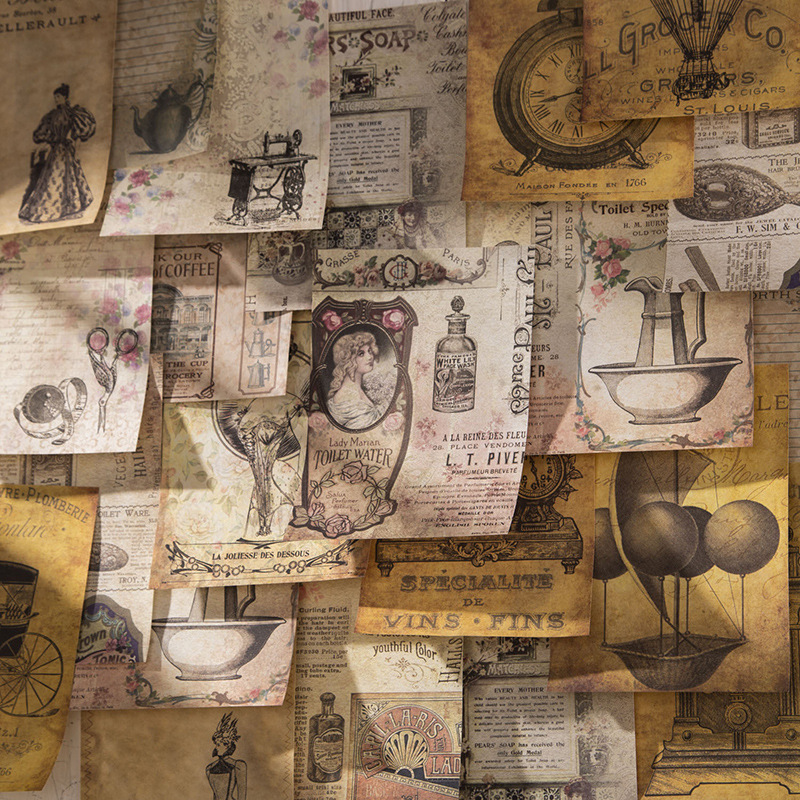 60 шт., винтажные наклейки + д – обзор и цена Vintage Junk Journal Scrapbooking Paper