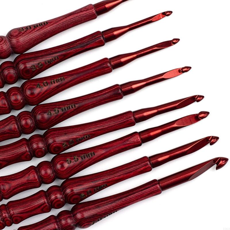 8шт крючок с деревянной ручкой – обзор и цена Wooden Crochet Hooks Ergonomic Handle