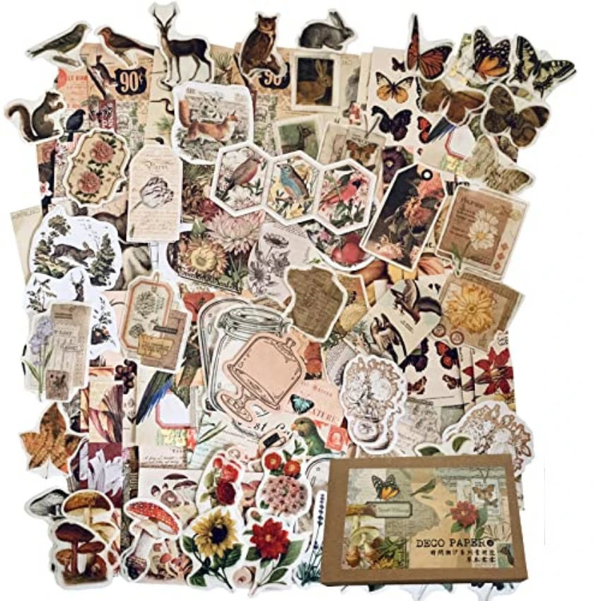 Винтажные наклейки для эстетич – обзор и цена Vintage Junk Journal Scrapbooking Paper