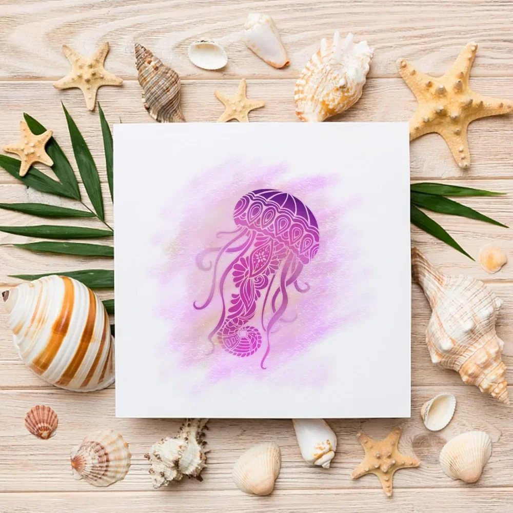 Прозрачные штампы Ocean Life,  – обзор и цена Clear Silicone Stamps For Card Making