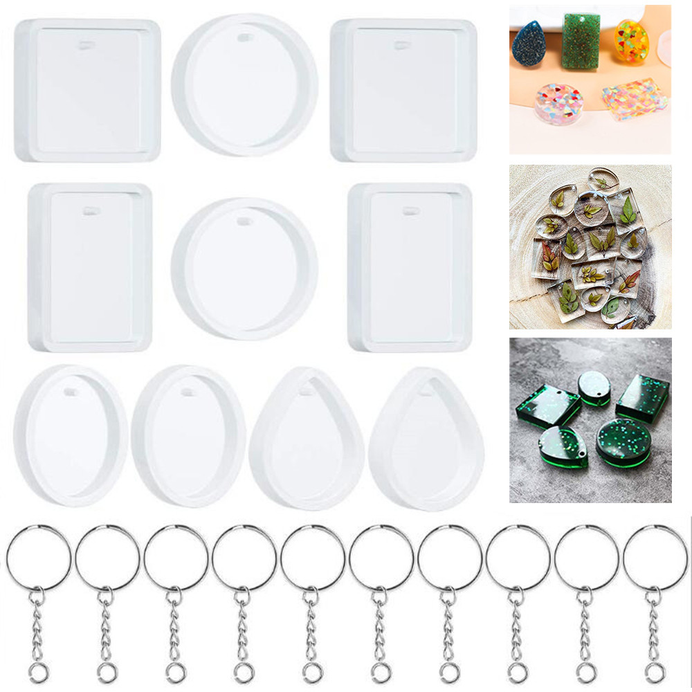 20 шт/набор DIY брелок для клю – обзор и цена Silicone Epoxy Resin Molds Set