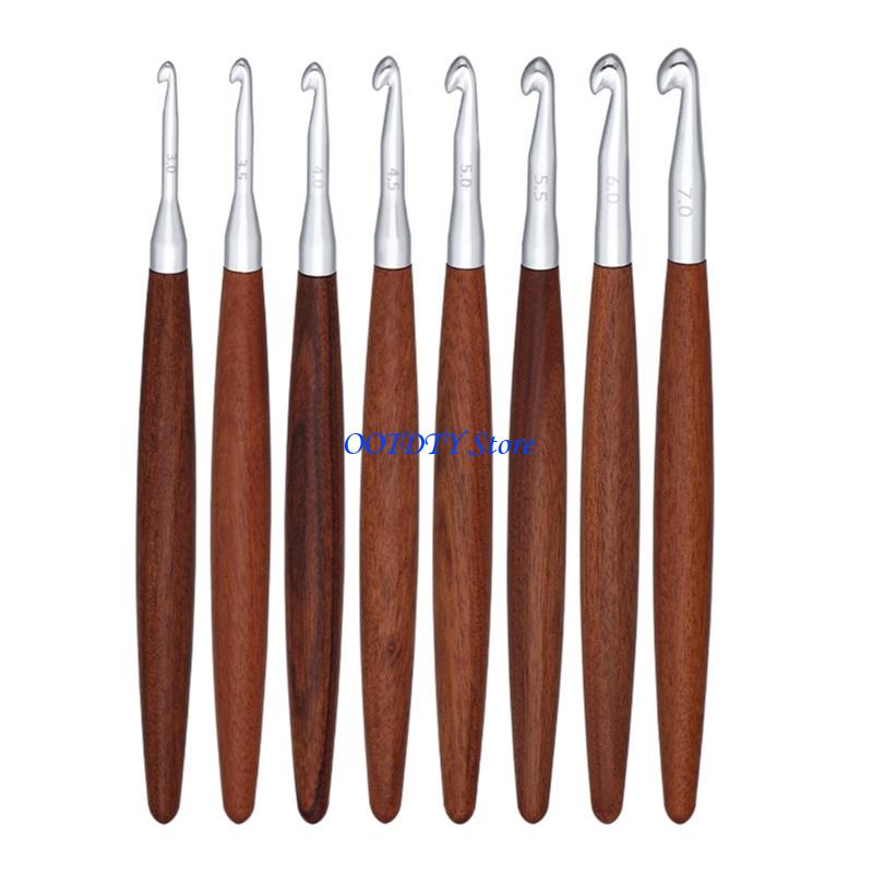 367A 8 шт. эргономичный крючок – обзор и цена Wooden Crochet Hooks Ergonomic Handle