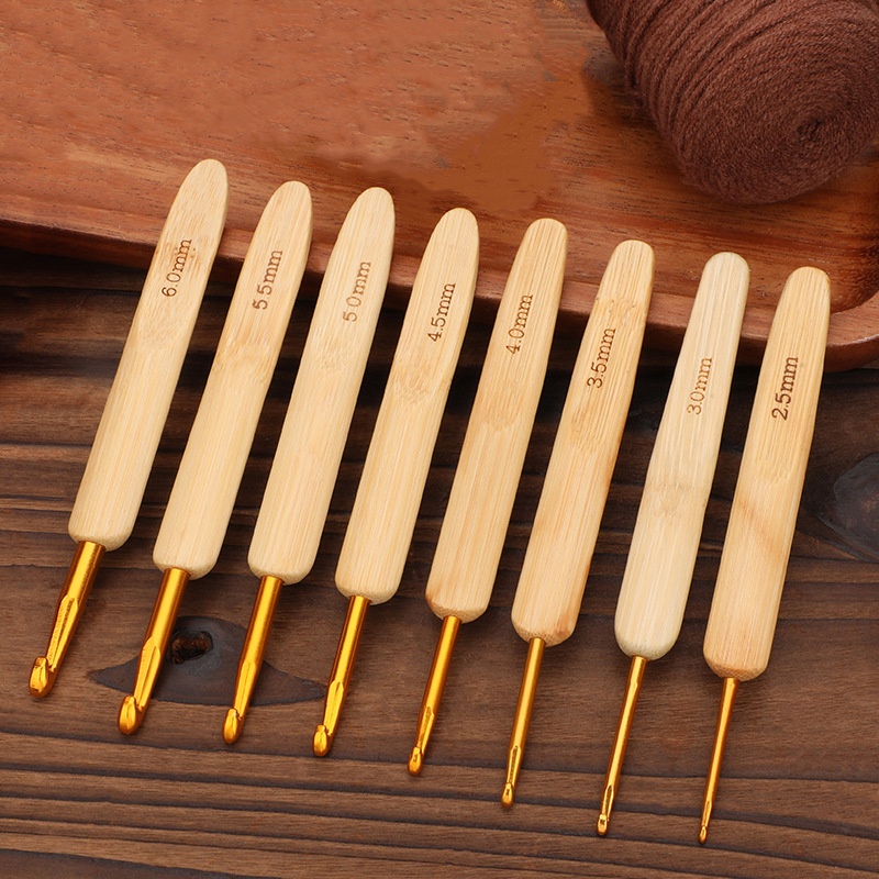 Бамбуковые крючки с деревянной – обзор и цена Wooden Crochet Hooks Ergonomic Handle