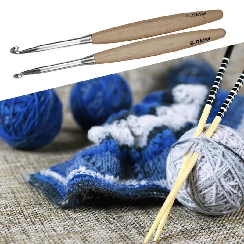 8 шт. эргономичный крючок для  – обзор и цена Wooden Crochet Hooks Ergonomic Handle