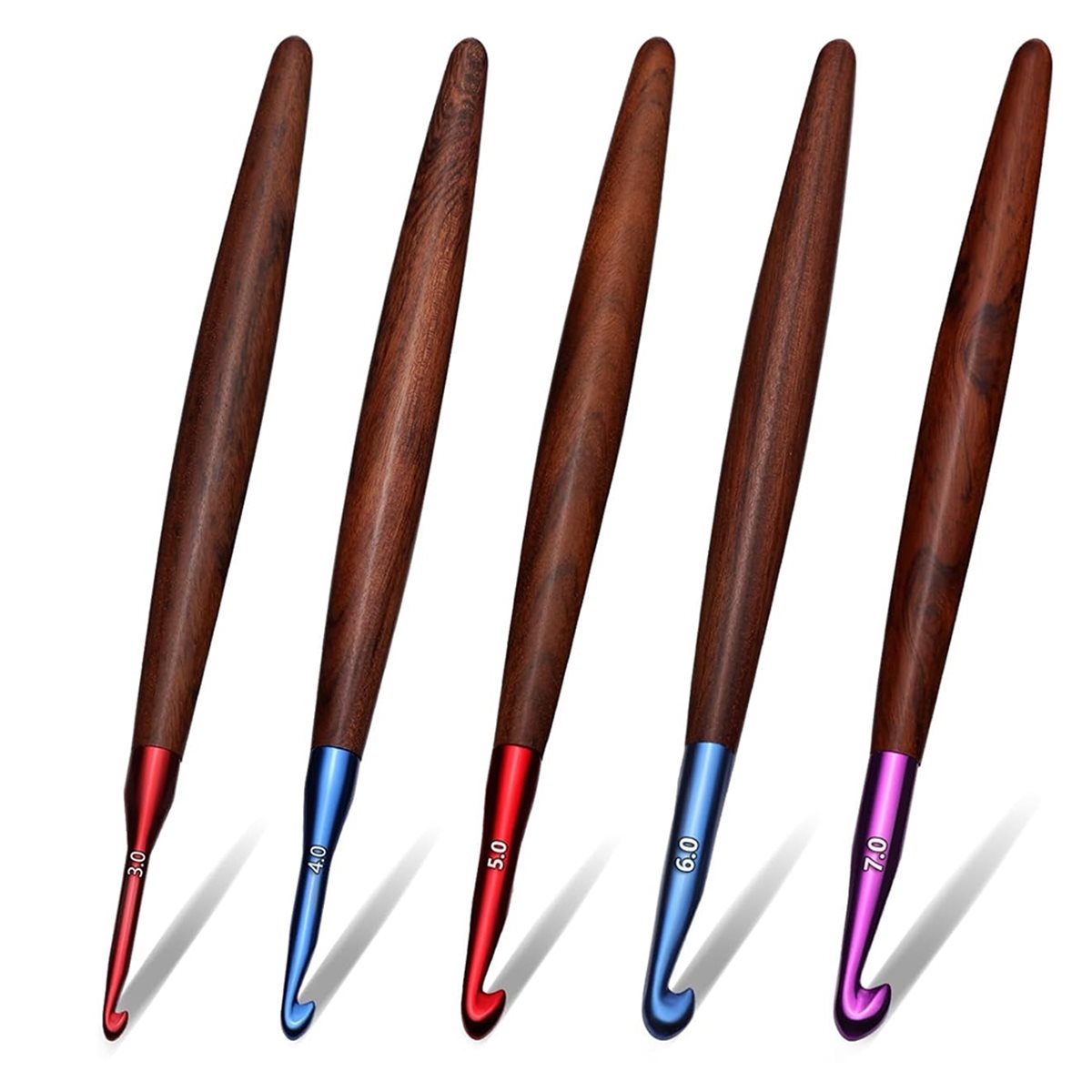 Новый набор крючков для вязани – обзор и цена Wooden Crochet Hooks Ergonomic Handle
