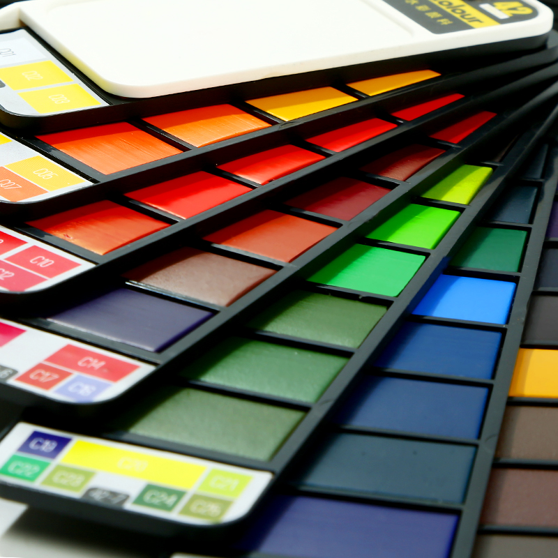 18/25/33/42 Цвет s однотонный  – обзор и цена Watercolor Paint Set Solid Pigment