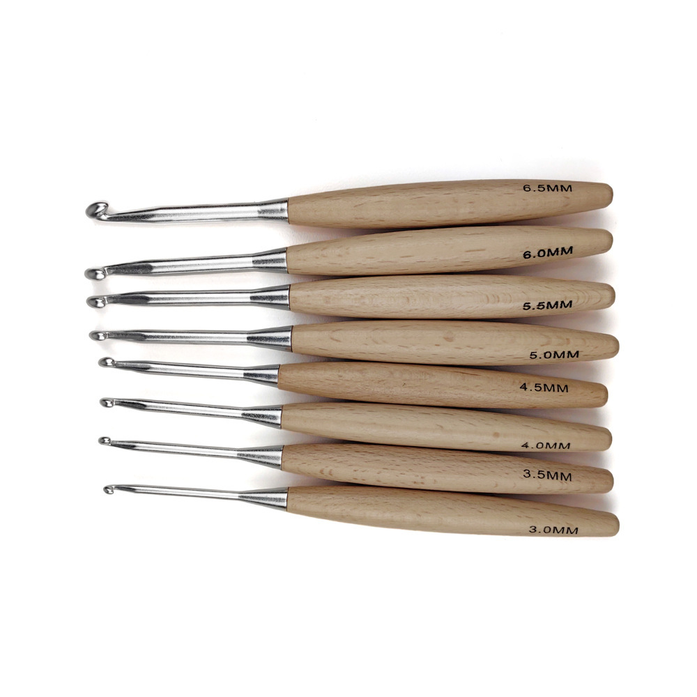 8 шт. деревянные крючки 16,5 с – обзор и цена Wooden Crochet Hooks Ergonomic Handle