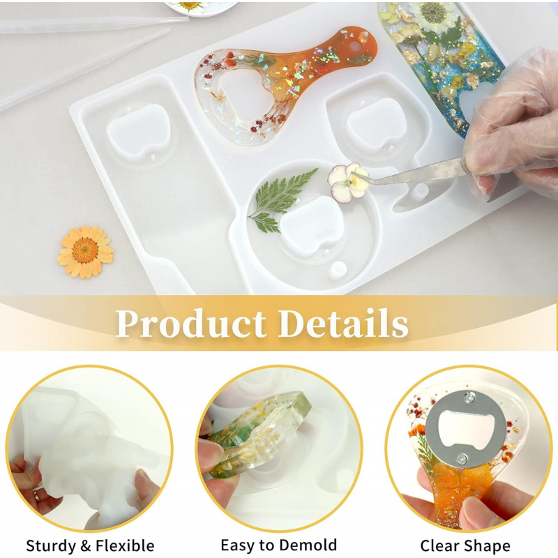 Форма для открывалки для бутыл – обзор и цена Silicone Epoxy Resin Molds Set