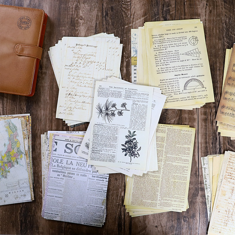 30 шт. старая карта цветок бук – обзор и цена Vintage Junk Journal Scrapbooking Paper