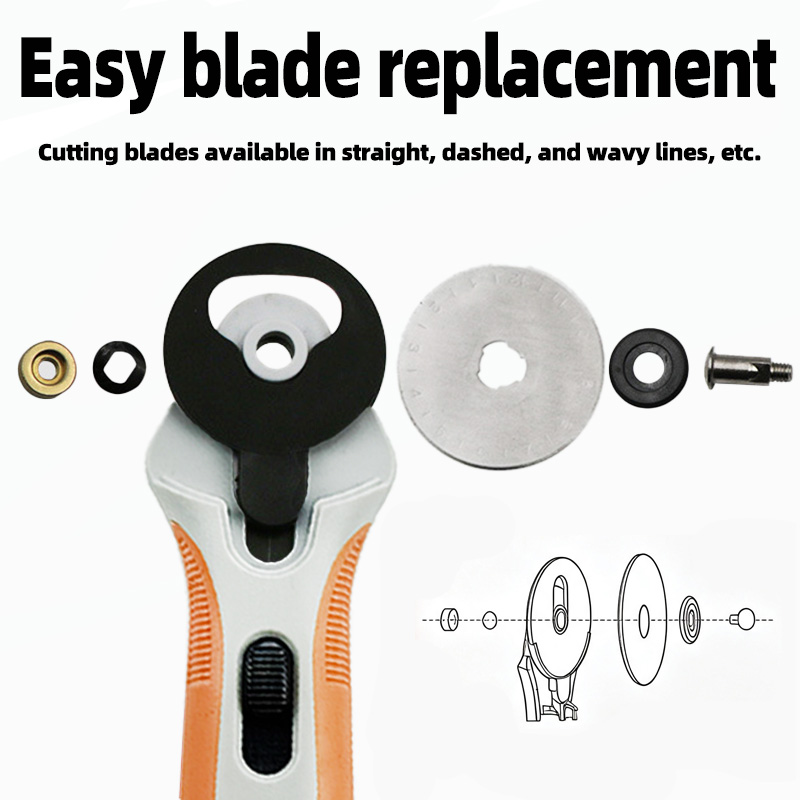 Роторный нож 45 мм, роликовый  – обзор и цена Rotary Cutter For Fabric 45Mm