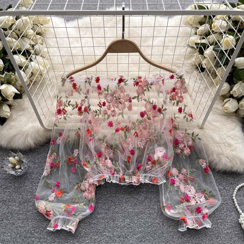 Женский укороченный топ с длин – обзор и цена Embroidery