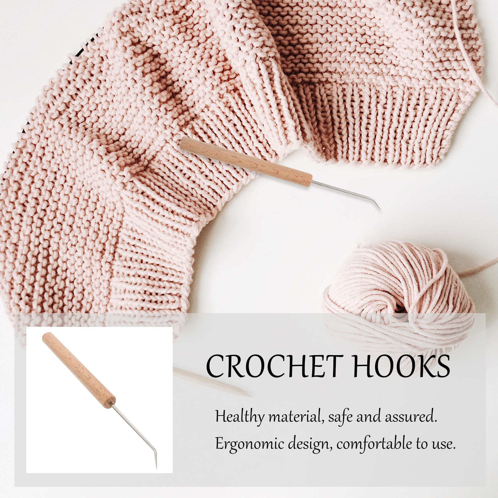1 шт. Набор высококачественных – обзор и цена Wooden Crochet Hooks Ergonomic Handle