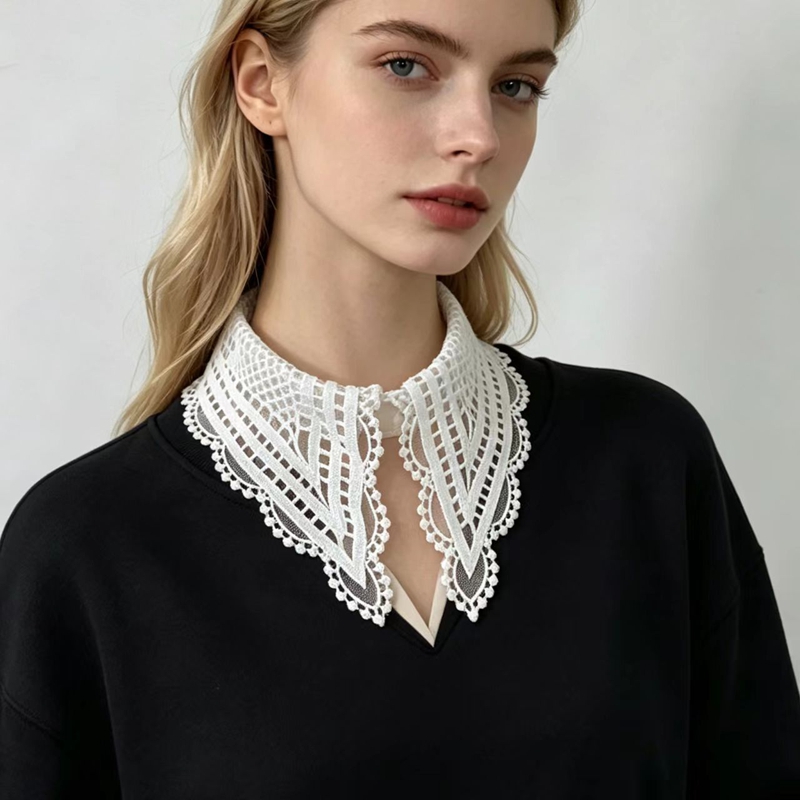 Женский белый съемный воротник – обзор и цена Embroidery