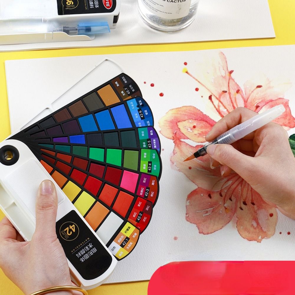 Складной набор акварельных кра – обзор и цена Watercolor Paint Set Solid Pigment